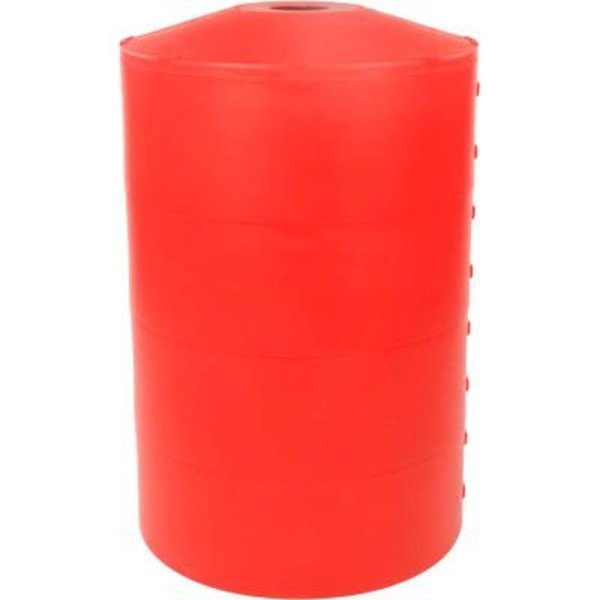 Post Guard Light Pole Guard Base Cover, 26inDia. x 41-1/4inH, 4 Rings, Red LPGRED